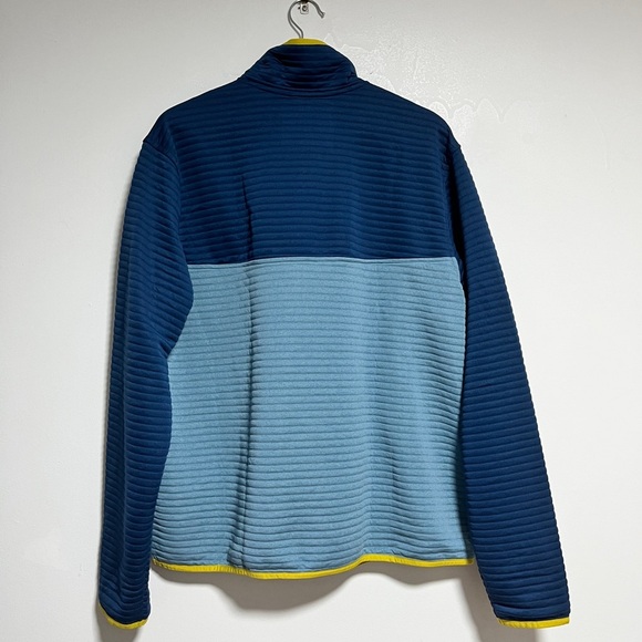 NWT L.L. Bean AirLight Knit Pullover Snap Fleece - Men’s L - Blue Colorblock - Picture 6 of 11
